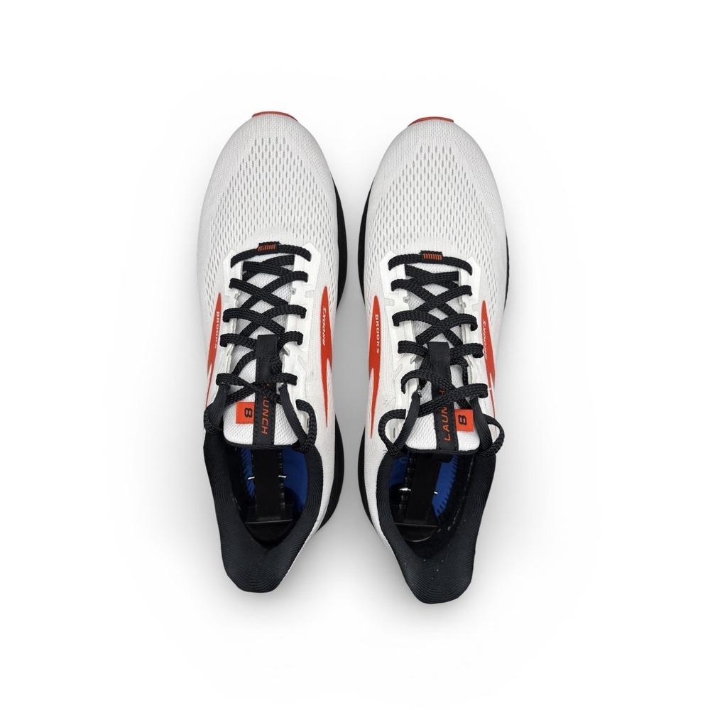 Brooks Men's Launch 8 Running Shoes Size 11.5 D White Orange No Insoles -1425 - Picture 3 of 7